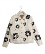 Denim Tears×LEVI'Sデニムティアーズ×リーバイス）の古着「リースデニムジャケット」｜ホワイト×ブラック