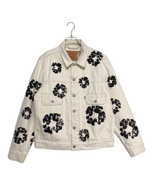 Denim Tears（デニムティアーズ）Denim Tears (デニムティアーズ) LEVI'S (リーバイス) リースデニムジャケット ホワイト×ブラック サイズ:Mの古着・服飾アイテム