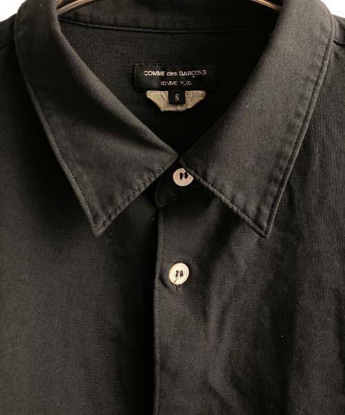 COMME des GARCONS HOMME PLUS（コムデギャルソンオムプリュス）COMME des GARCONS HOMME PLUS (コムデギャルソンオムプリュス) ポリエステル縮絨 シャツ ブラック サイズ:Sの古着・服飾アイテム