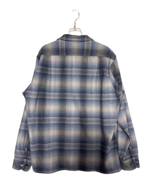 MINEDENIM（マインデニム）MINEDENIM (マインデニム) PENDLETON (ペンドルトン) W.Plaid Open Collar SH ブルー サイズ:2の古着・服飾アイテム