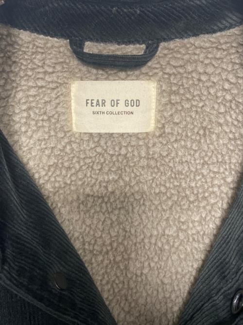 FOG ESSENTIALS（フィアオブゴッド エッセンシャル）FOG ESSENTIALS (フィアオブゴッド エッセンシャル) SIXTH COLLECTION CORDUROY SHERPA LINED SHIRT JACKET ブラック サイズ:Lの古着・服飾アイテム