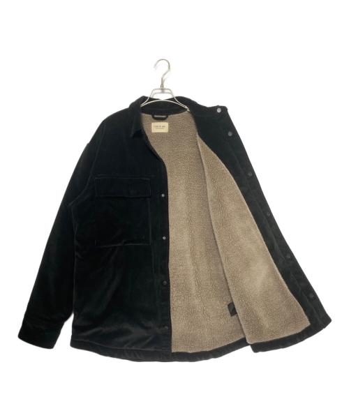 FOG ESSENTIALS（フィアオブゴッド エッセンシャル）FOG ESSENTIALS (フィアオブゴッド エッセンシャル) SIXTH COLLECTION CORDUROY SHERPA LINED SHIRT JACKET ブラック サイズ:Lの古着・服飾アイテム