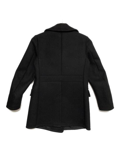 Rags McGREGOR（ラグスマックレガー）Rags McGREGOR (ラグスマックレガー) 裏地レオパードピーコート ブラック サイズ:Lの古着・服飾アイテム