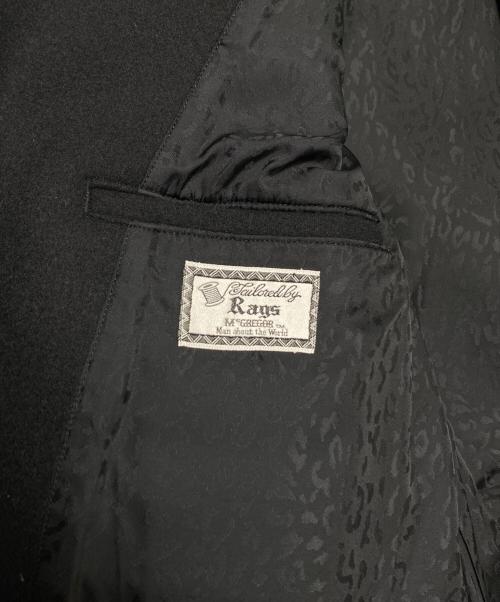 Rags McGREGOR（ラグスマックレガー）Rags McGREGOR (ラグスマックレガー) 裏地レオパードピーコート ブラック サイズ:Lの古着・服飾アイテム