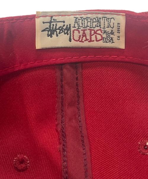 stussy（ステューシー）stussy (ステューシー) OLDシャネルロゴキャップ バーガンディーの古着・服飾アイテム