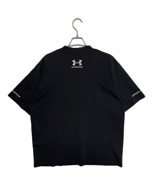 BALENCIAGA（バレンシアガ）BALENCIAGA (バレンシアガ) UNDER ARMOUR (アンダーアーマー) オーバーサイズプリントTシャツ ブラック サイズ:Sの古着・服飾アイテム