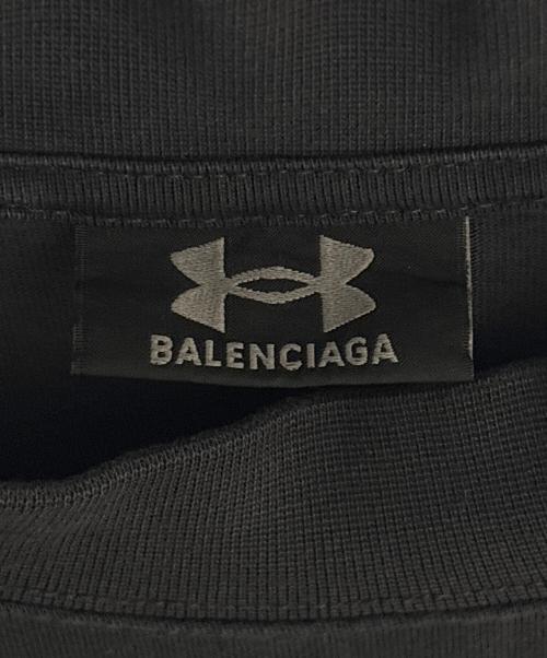 BALENCIAGA（バレンシアガ）BALENCIAGA (バレンシアガ) UNDER ARMOUR (アンダーアーマー) オーバーサイズプリントTシャツ ブラック サイズ:Sの古着・服飾アイテム