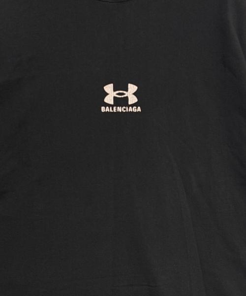 BALENCIAGA（バレンシアガ）BALENCIAGA (バレンシアガ) UNDER ARMOUR (アンダーアーマー) オーバーサイズプリントTシャツ ブラック サイズ:Sの古着・服飾アイテム
