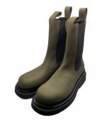 BOTTEGA VENETAボッテガベネタ）の古着「ラグアンクルブーツ」｜オリーブ