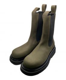 BOTTEGA VENETA（ボッテガベネタ）の古着「ラグアンクルブーツ」｜オリーブ