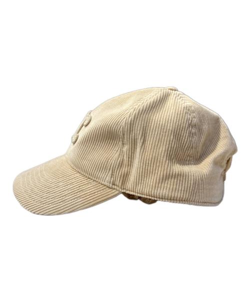 CELINE（セリーヌ）CELINE (セリーヌ) トリオンフ ベースボールキャップ / コーデュロイ - クリーム カーキ サイズ:Lの古着・服飾アイテム