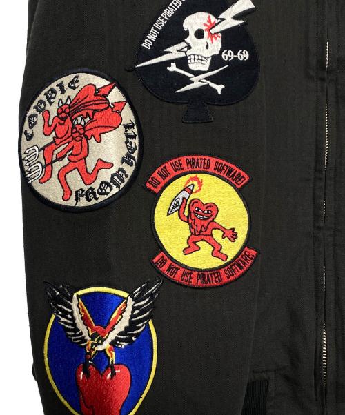 EMOTIONALLY UNAVAILABLE（エモーショナリー・アンアベイラブル）EMOTIONALLY UNAVAILABLE (エモーショナリー・アンアベイラブル) EU PATCH JACKET ブラック サイズ:Lの古着・服飾アイテム