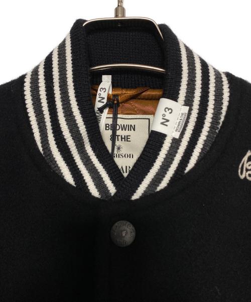 Maison MIHARA YASUHIRO（メゾン ミハラ ヤスヒロ）Maison MIHARA YASUHIRO (メゾン ミハラ ヤスヒロ) BEDWIN &THE HEARTBREAKERS (ベドウィンアンドザ ハートブレイカーズ) Stadium Jacket ブラック サイズ:48の古着・服飾アイテム