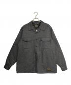 MINEDENIM×PENDLETONマインデニム×ペンドルトン）の古着「Wool Quiltliner Open Collar SH」｜グレー