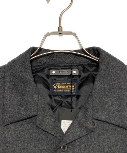 MINEDENIM（マインデニム）MINEDENIM (マインデニム) PENDLETON (ペンドルトン) Wool Quiltliner Open Collar SH グレー サイズ:2の古着・服飾アイテム