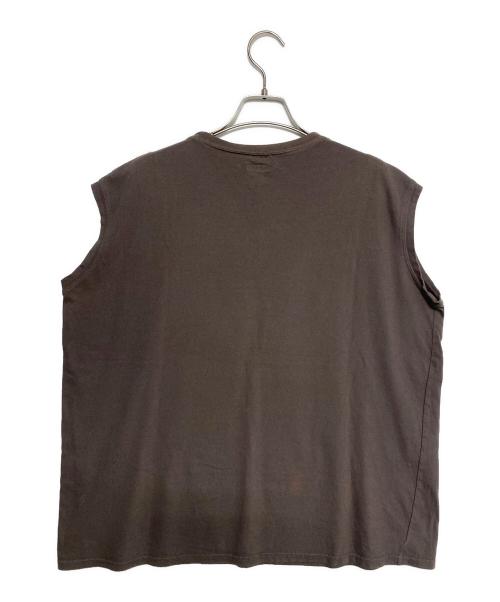 KAPITAL（キャピタル）KAPITAL (キャピタル) 20/-天竺 ノースリーブBIG-T ブラウン サイズ:1の古着・服飾アイテム