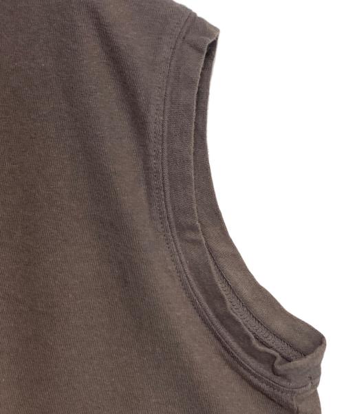 KAPITAL（キャピタル）KAPITAL (キャピタル) 20/-天竺 ノースリーブBIG-T ブラウン サイズ:1の古着・服飾アイテム