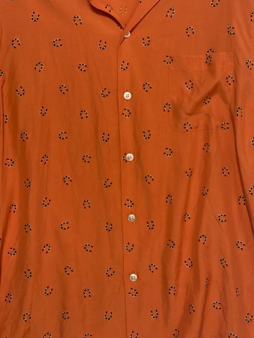 WACKO MARIA（ワコマリア）WACKO MARIA (ワコマリア) ホースシュー ハワイアン シャツ オレンジ サイズ:XLの古着・服飾アイテム