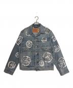 Denim Tears×LEVIS×stussyデニムティアーズ×リーバイス×ステューシー）の古着「ロゴマークデニムジャケット」｜スカイブルー