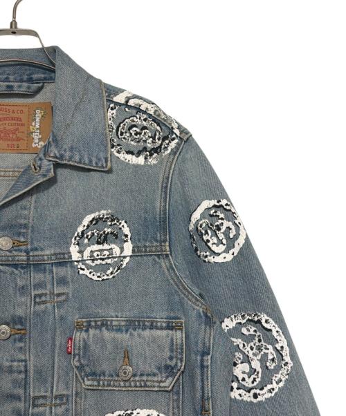 Denim Tears（デニムティアーズ）Denim Tears (デニムティアーズ) LEVIS (リーバイス) stussy (ステューシー) ロゴマークデニムジャケット スカイブルー サイズ:Sの古着・服飾アイテム