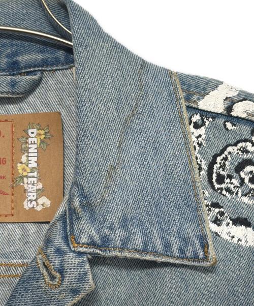 Denim Tears（デニムティアーズ）Denim Tears (デニムティアーズ) LEVIS (リーバイス) stussy (ステューシー) ロゴマークデニムジャケット スカイブルー サイズ:Sの古着・服飾アイテム