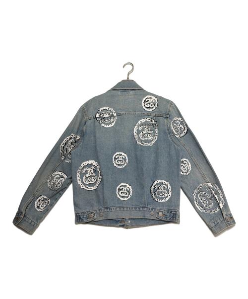 Denim Tears（デニムティアーズ）Denim Tears (デニムティアーズ) LEVIS (リーバイス) stussy (ステューシー) ロゴマークデニムジャケット スカイブルー サイズ:Sの古着・服飾アイテム