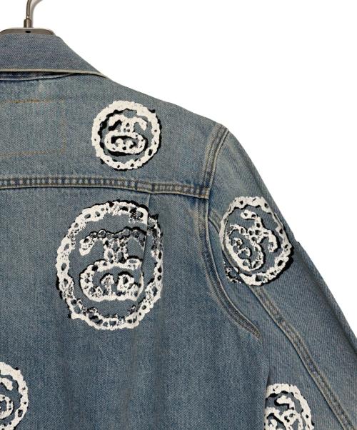 Denim Tears（デニムティアーズ）Denim Tears (デニムティアーズ) LEVIS (リーバイス) stussy (ステューシー) ロゴマークデニムジャケット スカイブルー サイズ:Sの古着・服飾アイテム
