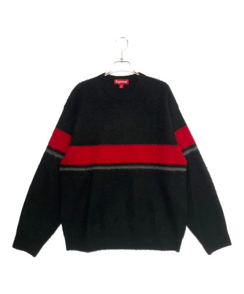 SUPREME（シュプリーム）Supreme (シュプリーム) Brushed Stripe Sweater ブラック サイズ:Mの古着・服飾アイテム
