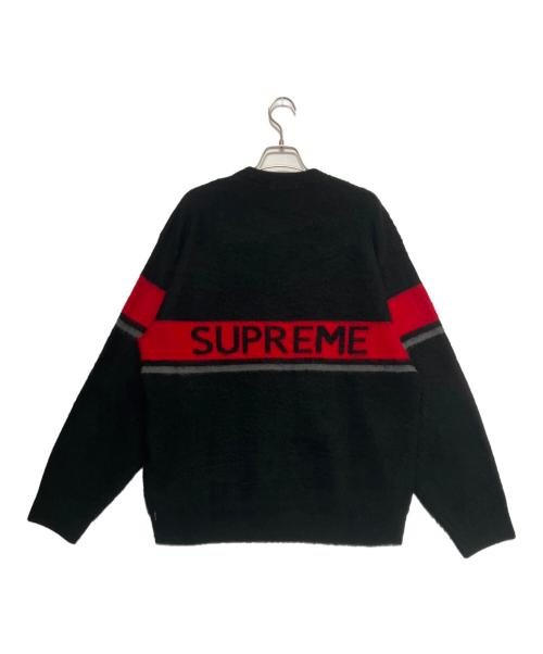 SUPREME（シュプリーム）Supreme (シュプリーム) Brushed Stripe Sweater ブラック サイズ:Mの古着・服飾アイテム