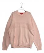 SUPREMEシュプリーム）の古着「Tonal paneled Sweater」｜ピンク