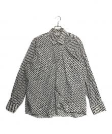 VETEMENTS（ヴェトモン）の古着「18SS MONOGRAM L/S OVERSIZED SHIRT」｜ホワイト×ブラック
