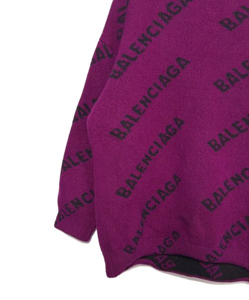 BALENCIAGA（バレンシアガ）BALENCIAGA (バレンシアガ) Crewneck Knit パープル サイズ:XSの古着・服飾アイテム