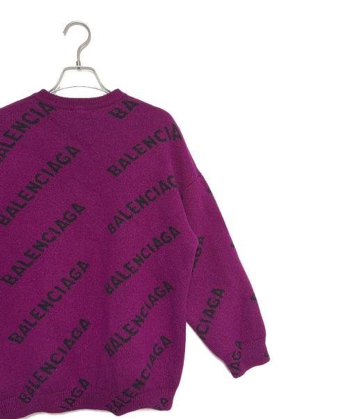 BALENCIAGA（バレンシアガ）BALENCIAGA (バレンシアガ) Crewneck Knit パープル サイズ:XSの古着・服飾アイテム