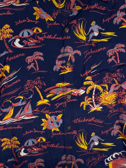 WACKO MARIA（ワコマリア）WACKO MARIA (ワコマリア) HAWAIIAN SHIRT S/S TYPE-2 ネイビー サイズ:XLの古着・服飾アイテム
