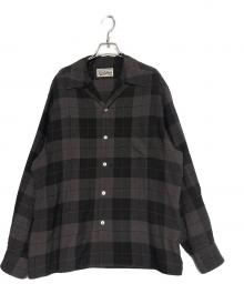 WACKO MARIA（ワコマリア）の古着「OMBRE CHECK OPEN COLLAR SHIRT」｜ブラック