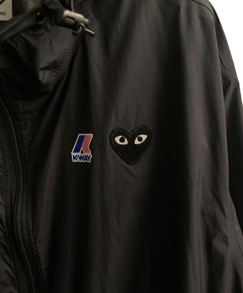 PLAY COMME des GARCONS（プレイコムデギャルソン）PLAY COMME des GARCONS (プレイコムデギャルソン) K-WAY (ケイウェイ) ナイロンジャケット ブラック サイズ:2XLの古着・服飾アイテム