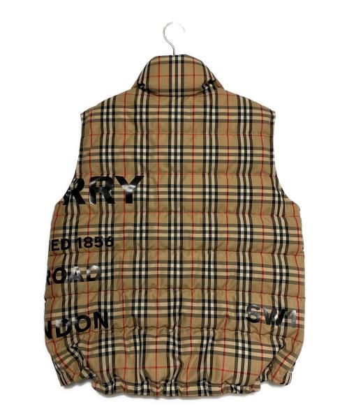 BURBERRY（バーバリー）BURBERRY (バーバリー) ホースフェリー ノバチェック ダウンベスト カーキ サイズ:Lの古着・服飾アイテム