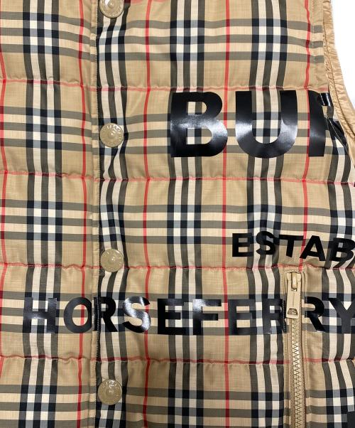 BURBERRY（バーバリー）BURBERRY (バーバリー) ホースフェリー ノバチェック ダウンベスト カーキ サイズ:Lの古着・服飾アイテム