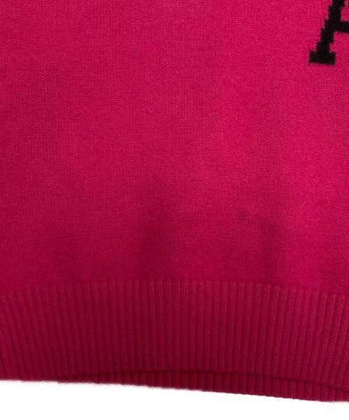 AMI PARIS（アミ パリス）AMI PARIS (アミ パリス) pullover knit　( プルオーバー ニット ) ショッキングピンク サイズ:XSの古着・服飾アイテム