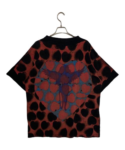 SAINT MICHAEL（セントマイケル）SAINT MICHAEL (セントマイケル) SS TEE Heart ブラック×レッド サイズ:XLの古着・服飾アイテム