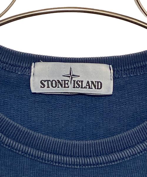 STONE ISLAND（ストーンアイランド）STONE ISLAND (ストーンアイランド) ポケット プルオーバー スウェット ブルー サイズ:Mの古着・服飾アイテム