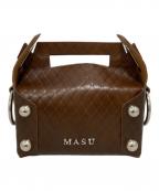 masuエムエーエスユー）の古着「LEATHER CAKE BAG」｜ブラウン