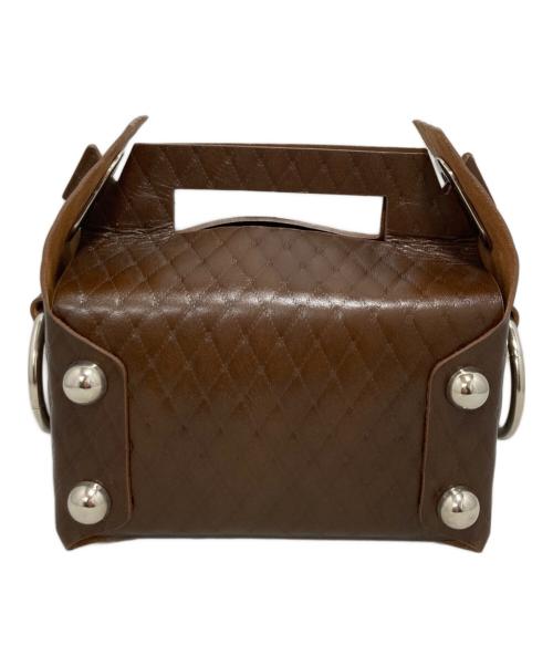 masu（エムエーエスユー）masu (エムエーエスユー) LEATHER CAKE BAG ブラウンの古着・服飾アイテム