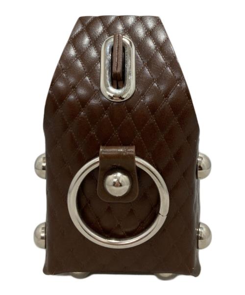 masu（エムエーエスユー）masu (エムエーエスユー) LEATHER CAKE BAG ブラウンの古着・服飾アイテム