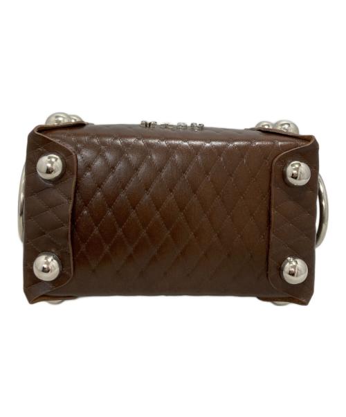 masu（エムエーエスユー）masu (エムエーエスユー) LEATHER CAKE BAG ブラウンの古着・服飾アイテム