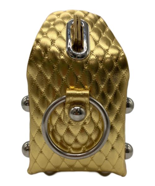 masu（エムエーエスユー）masu (エムエーエスユー) LEATHER CAKE BAG ゴールドの古着・服飾アイテム