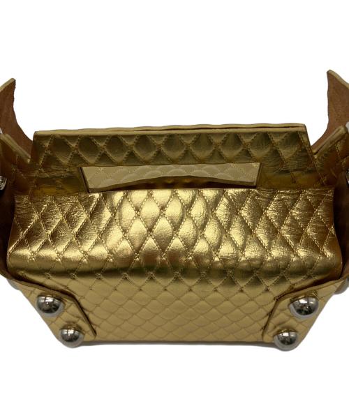 masu（エムエーエスユー）masu (エムエーエスユー) LEATHER CAKE BAG ゴールドの古着・服飾アイテム