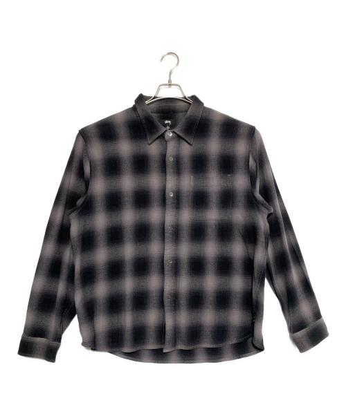stussy（ステューシー）stussy (ステューシー) Pete Plaid Shirt ブラック サイズ:Lの古着・服飾アイテム