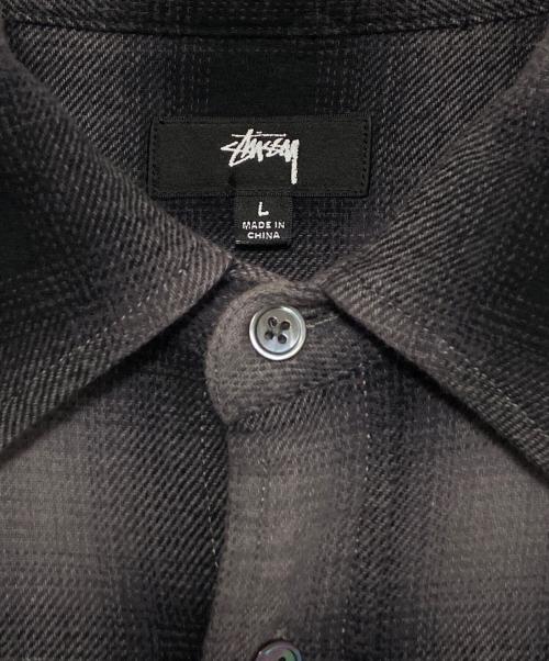 stussy（ステューシー）stussy (ステューシー) Pete Plaid Shirt ブラック サイズ:Lの古着・服飾アイテム