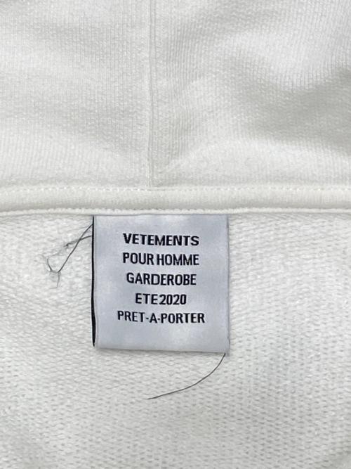 VETEMENTS（ヴェトモン）VETEMENTS (ヴェトモン) Anarchy Hoodie ホワイト サイズ:XSの古着・服飾アイテム